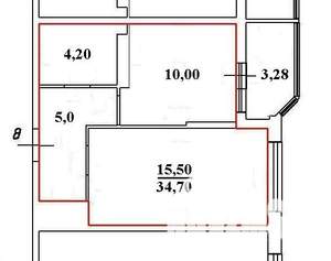 1-к квартира, вторичка, 35м2, 2/24 этаж