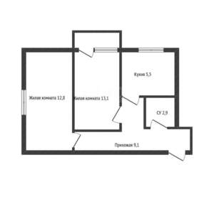 2-к квартира, вторичка, 44м2, 2/5 этаж
