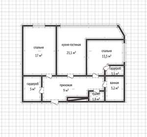 2-к квартира, вторичка, 64м2, 25/25 этаж