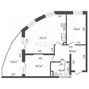 2-к квартира, вторичка, 59м2, 2/16 этаж