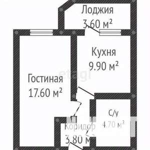 1-к квартира, вторичка, 36м2, 1/5 этаж