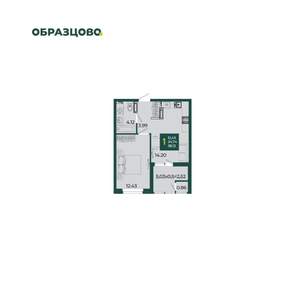 1-к квартира, вторичка, 38м2, 17/18 этаж