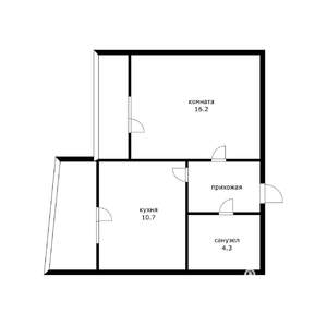 1-к квартира, вторичка, 35м2, 7/16 этаж