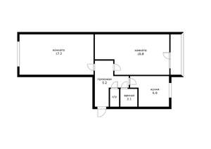 2-к квартира, вторичка, 48м2, 2/5 этаж