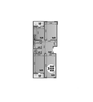 3-к квартира, вторичка, 88м2, 2/18 этаж