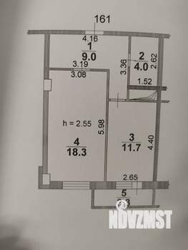 1-к квартира, вторичка, 43м2, 15/19 этаж