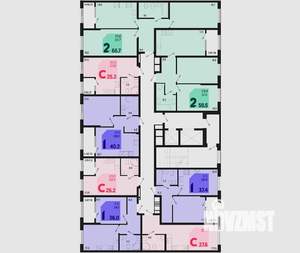 1-к квартира, строящийся дом, 24м2, 10/18 этаж