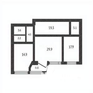 3-к квартира, вторичка, 97м2, 13/16 этаж