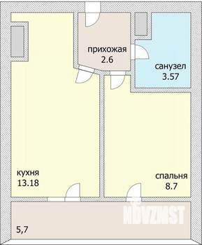 1-к квартира, вторичка, 28м2, 12/25 этаж