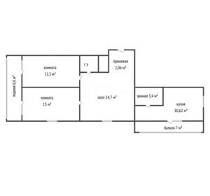 2-к квартира, вторичка, 62м2, 5/17 этаж
