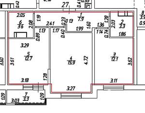 3-к квартира, вторичка, 59м2, 7/9 этаж