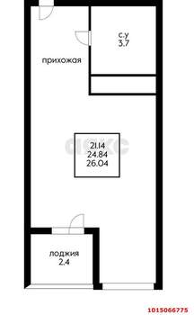 Студия квартира, вторичка, 29м2, 21/24 этаж
