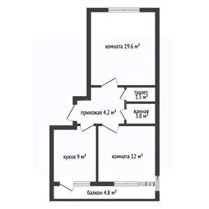 2-к квартира, вторичка, 48м2, 5/9 этаж