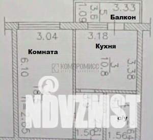 1-к квартира, вторичка, 40м2, 3/6 этаж