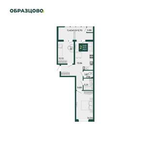 2-к квартира, вторичка, 59м2, 5/18 этаж
