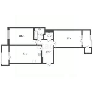 3-к квартира, вторичка, 122м2, 15/15 этаж