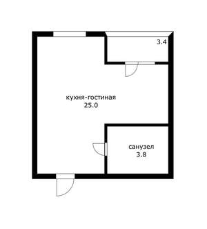 Студия квартира, вторичка, 30м2, 15/16 этаж