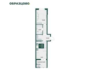 1-к квартира, вторичка, 47м2, 2/18 этаж