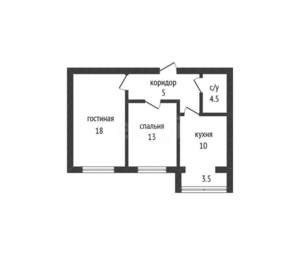 2-к квартира, вторичка, 57м2, 5/7 этаж