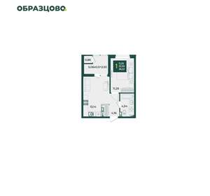 1-к квартира, вторичка, 36м2, 7/18 этаж