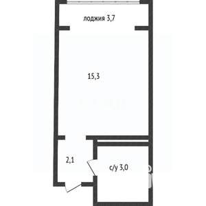 Студия квартира, вторичка, 20м2, 17/17 этаж