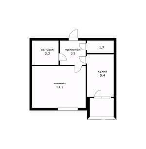 1-к квартира, вторичка, 28м2, 2/9 этаж