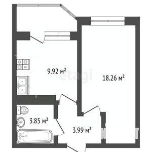 1-к квартира, вторичка, 40м2, 14/22 этаж