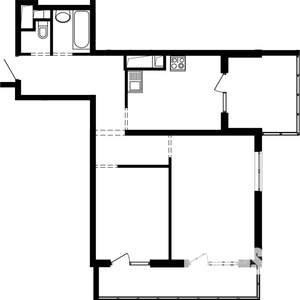 2-к квартира, вторичка, 53м2, 19/25 этаж