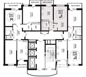 2-к квартира, вторичка, 57м2, 24/24 этаж