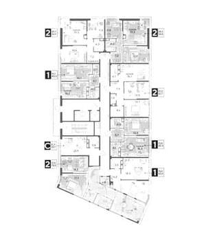 2-к квартира, строящийся дом, 74м2, 19/19 этаж