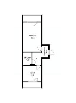 1-к квартира, вторичка, 48м2, 7/16 этаж