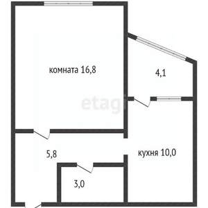 1-к квартира, вторичка, 36м2, 6/16 этаж