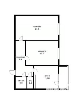 2-к квартира, вторичка, 62м2, 13/17 этаж