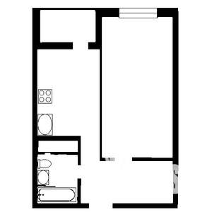 1-к квартира, вторичка, 44м2, 17/24 этаж