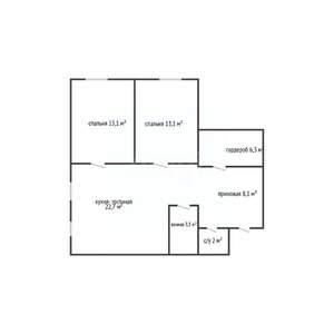 2-к квартира, вторичка, 68м2, 1/4 этаж
