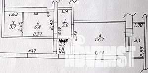 1-к квартира, вторичка, 27м2, 5/6 этаж