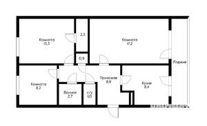 3-к квартира, вторичка, 68м2, 4/5 этаж