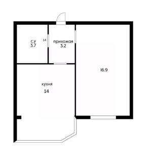 1-к квартира, вторичка, 37м2, 5/10 этаж