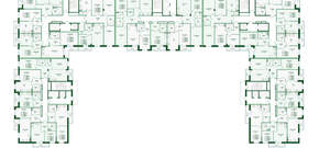 1-к квартира, сданный дом, 42м2, 6/17 этаж