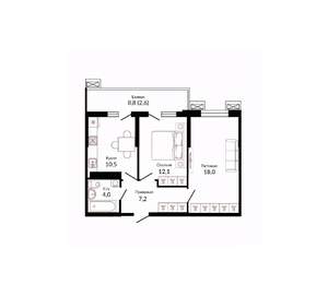 2-к квартира, вторичка, 56м2, 6/23 этаж