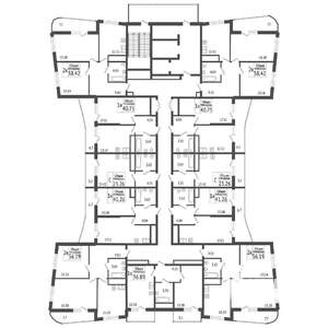 1-к квартира, вторичка, 46м2, 21/24 этаж