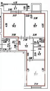 Студия квартира, вторичка, 55м2, 1/9 этаж