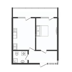 1-к квартира, вторичка, 38м2, 4/17 этаж