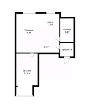 2-к квартира, вторичка, 56м2, 2/9 этаж