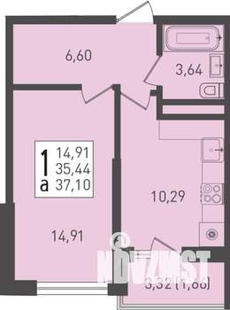 1-к квартира, вторичка, 40м2, 8/22 этаж