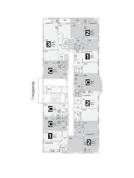 1-к квартира, вторичка, 40м2, 2/16 этаж