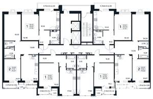 1-к квартира, вторичка, 55м2, 4/12 этаж