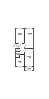 3-к квартира, вторичка, 62м2, 5/5 этаж