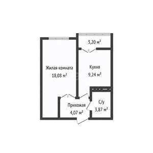 1-к квартира, вторичка, 36м2, 2/24 этаж