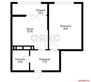 1-к квартира, вторичка, 46м2, 5/24 этаж